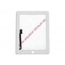 Сенсорное стекло (тачскрин) для Ipad 3 4 белое