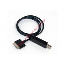 LED USB Дата-кабель Apple Dock для Apple 30 pin черный, коробка