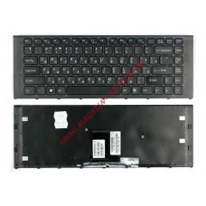 Клавиатура для ноутбука Sony Vaio VPC-EA VPCEA черная c черной рамкой