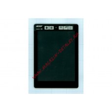 Дисплей (экран) в сборе с тачскрином для Acer Iconia Tab A1-810, A1-811 черный с рамкой