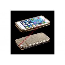 Чехол для iPhone 5/5s/5C/SE "NOSSON" IPHONE5/5s/5C-L16 кожаный (золотистый)