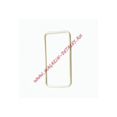 Чехол (бампер) для Apple iPhone 5, 5s, SE прозрачный с белой вставкой