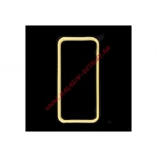 Чехол (бампер) для Apple iPhone 5, 5s, SE прозрачный с жёлтой вставкой