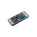 Bumper для iPhone 5/5s/SE "Цветы со стразами" металл (голубой)