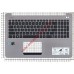 Клавиатура (топ-панель) для ноутбука ASUS K501L, K501LB, K501LX, K501U, K501UX, K501UW серая, черные клавиши