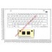 Клавиатура (топ-панель) для ноутбука Asus X200 белая