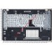 Клавиатура (топ-панель) для ноутбука ASUS X750LN серебристая, черные клавиши