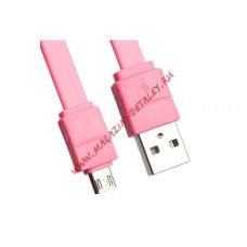 USB Дата-кабель "Stable and Faster" Micro USB 20 см. (розовый)