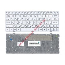 Клавиатура для ноутбука MSI U160 L1350 U135 U180 белая рамка белая