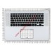 Клавиатура (топ-панель) для ноутбука Apple Macbook A1286 2009+ серебристая, черные клавиши
