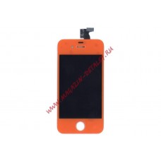 Дисплей (экран) в сборе с тачскрином для Apple iPhone 4g orange без крепежа