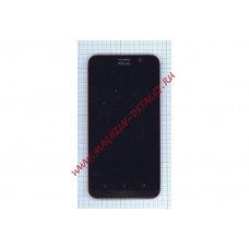 Дисплей (экран) в сборе с тачскрином для Asus ZenFone 2 (ZE551ML) черный с красной рамкой