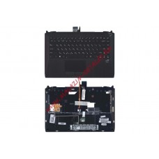 Клавиатура (топ-панель) для ноутбука Asus G46 черная с подсветкой