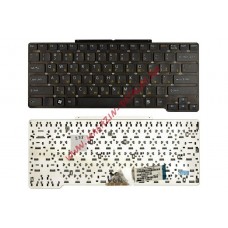 Клавиатура для ноутбука Sony Vaio VGN-SR черная с серебряной рамкой