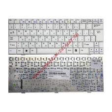Клавиатура для ноутбука MSI Wind U90 U100 U110 U120 RoverBook Neo U100 U100Wh  белая
