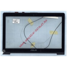 Сенсорное стекло (тачскрин) для Asus S550CB 5345S FPC-1 черный с рамкой
