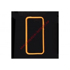 Bumpers для iPhone 5/5s/SE (прозрачный с оранжевой вставкой)