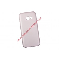 Защитная крышка LP для Samsung Galaxy A3 2017 ультратонкая Soft Touch розовое золото