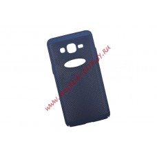 Защитная крышка для Samsung J2 Prime "LP" Сетка Soft Touch (темно синяя) европакет