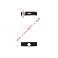 Защитное стекло с рамкой для Apple iPhone 6, 6s Tempered Glass 0,33 мм 9H ударопрочное, черное, LP