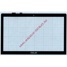 Сенсорное стекло (тачскрин) для ASUS VivoBook S500 S500ca  черное