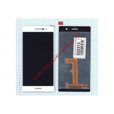 Дисплей (экран) в сборе с тачскрином для Huawei Ascend P7 белый