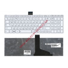 Клавиатура для ноутбука Toshiba Satellite C850 C870 C875 L850 L870 L875 белая с рамкой