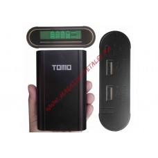 Универсальный внешний аккумулятор TOMO V8-4 (Soshine E3) LCD экран, 4x18650, 5V/1A, 2A 2xUSB черный