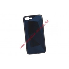 Защитная крышка "LP" для iPhone 7 Plus/8 Plus "Diamond Glass Case" (синий бриллиант/коробка)