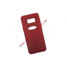 Защитная крышка для Samsung S8 Plus"LP" Сетка Soft Touch (красная) европакет