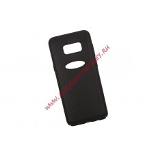 Защитная крышка для Samsung S8 Plus"LP" Сетка Soft Touch (черная) европакет