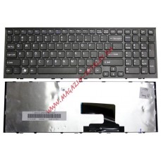 Клавиатура для ноутбука Sony Vaio VPC-EE VPCEE series черная с черной рамкой