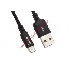 USB кабель HOCO X14 Times Speed Micro Charging Cable L=1M черный