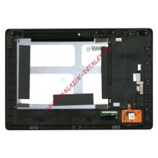 Дисплей (экран) в сборе (матрица HJ101IA-01I + сенсор) для Lenovo IdeaTab S6000 с рамкой черный