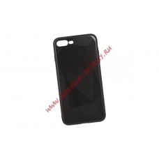 Защитная крышка "LP" для iPhone 7 Plus/8 Plus "Diamond Glass Case" (черный бриллиант/коробка)