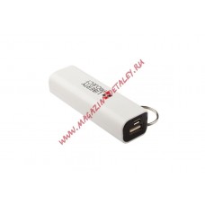 Универсальный внешний аккумулятор LP Li-ion 2600mAh + USB выход 1А белый с черным, коробка
