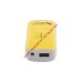 Универсальный внешний аккумулятор LP Li-ion 5200mAh USB выход 1А + фонарик, желтый, коробка