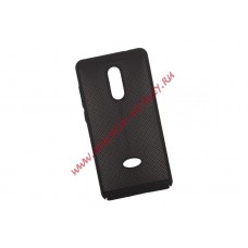 Защитная крышка для Xiaomi Redmi Note 4"LP" Сетка Soft Touch (черная) европакет