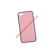 Защитная крышка "LP" для iPhone 7 Plus/8 Plus "Glass Case" (розовое стекло/коробка)