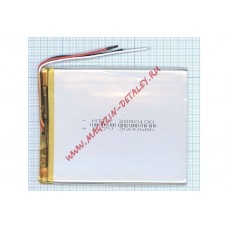 Аккумулятор Li-Pol (батарея) 3x80x100мм 3pin 3.7V/3000mAh