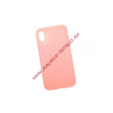 Силиконовый чехол "LP" для iPhone Xr "Silicone Dot Case" (розовый/коробка)