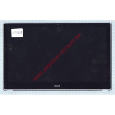 Экран в сборе (матрица + тачскрин) для ноутбука Acer V5-571 черный с серой рамкой