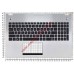 Клавиатура (топ-панель) для ноутбука Asus N56 черно-серебристая