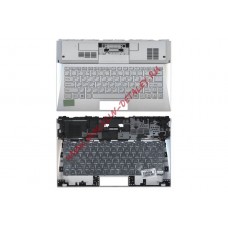 Клавиатура (топ-панель) для ноутбука Sony VAIO SVD13 серебристая с подсветкой