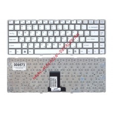 Клавиатура для ноутбука Sony Vaio VPC-EA VPCEA белая без рамки