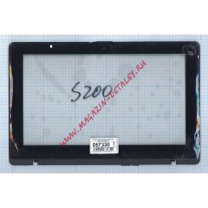Сенсорное стекло (тачскрин) TCP11F16 для Asus VivoBook S200 X202 черное с рамкой
