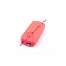 Универсальный внешний аккумулятор MICHL Li-ion 1 USB выход 1А, 5600 мАч, розовый