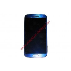Дисплей (экран) в сборе с тачскрином full set для Samsung Galaxy S4 I9500 голубой цвет