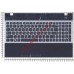 Клавиатура (топ-панель) для ноутбука Samsung 300V5A 305V5A NP305V5A NV300V5A черная, серая рамка