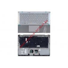 Клавиатура (топ-панель) для ноутбука SONY SVP11 Vaio Pro 11 SVP1121X9R серебристая